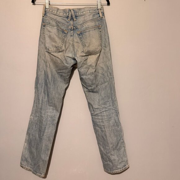 SLVRLAKE Vintage Wash Straight Leg Jeans Size 24 High Rise Premium Denim - Picture 2 of 4